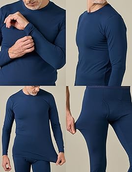 LAPASA Men's Thermal Underwear Set Soft Fleece Lined Long